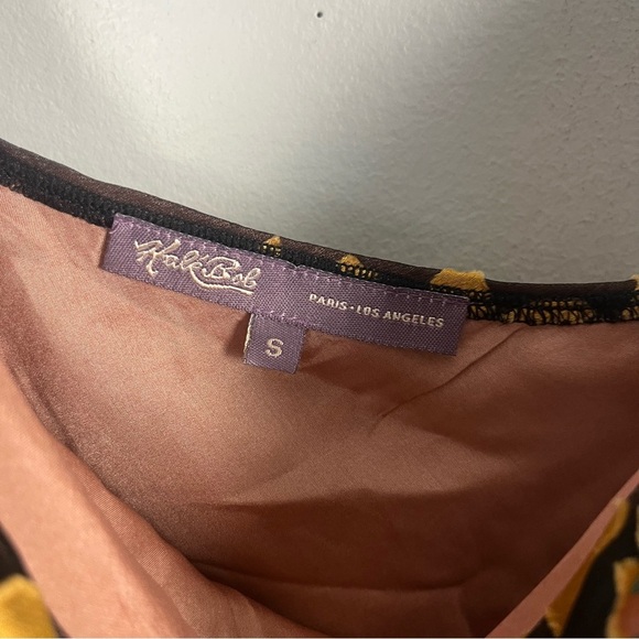 Vintage Y2K cowl neck silk Hale Bob top with tie at hip size small - Picture 4 of 7